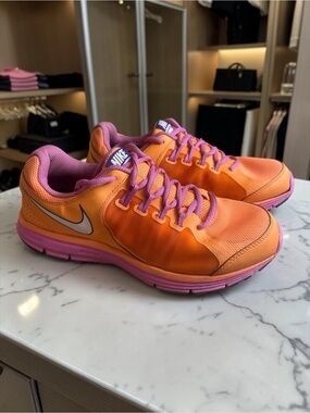 Nike Women’s Lunar Forever 3 Running Shoes Orange Pink Purple Sz 8 Lunarlon